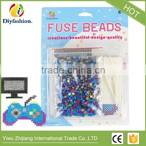 Diyfashion 5mm Mini Hama Perler Beads Set With Puzzle Iron Paper and Twezzer Toys for Kids 18092 thumbnail-1