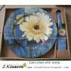 Closeout,stocklot,excess,liquidator Cake Plate With Scoop thumbnail-1
