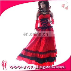 Top Quality Make Adult Performance Costume Red Wedding Costumes Party Adult Professional Costumes thumbnail-1