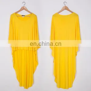Latest Fashion Long Top Dolman Sleeve Design Short Front Long Back Top thumbnail-6