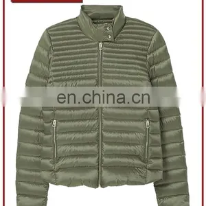 Factory OEM 100% Polyester Lightweight Quilted Women Down Jacket thumbnail-1