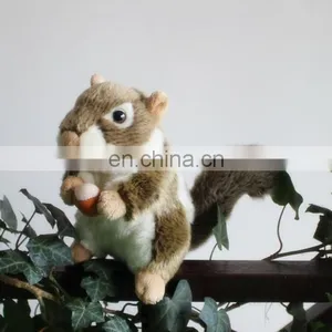 High Quality Realistic Squirrel Eating Hazel Plush Toy thumbnail-1