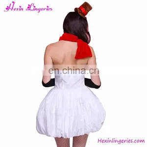 Wholesale Freeshipping Cheap Adult White Christmas Party Costumes With Hats thumbnail-4
