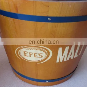 Hot Selling Personalized Plastic Custom Ice Bucket With Wood Top thumbnail-4