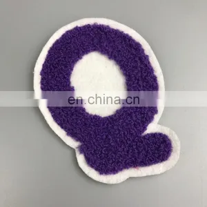 High Quality Custom Iron on Towelling Embroidery Patch Letters thumbnail-5
