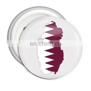 Qatar Flag Nation Day Metal Material Printing Tin Button Badge thumbnail-1