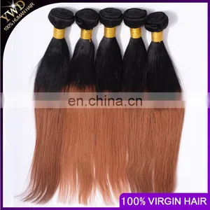 Brazilian Ombre Silky Straight Wave Hair 1b/30 Brazilian Virgin Human Hair Body Weave Brazilian Wavy Hair thumbnail-4