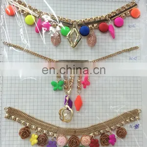 2016 Fashion Punk Metal Chain Garment Accesories Tassel Necklace on Collar Decoration on Clothing thumbnail-3