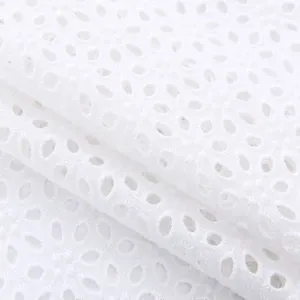 Cotton Lace Fabric by the Yard Voile Embroidery Fabric thumbnail-1