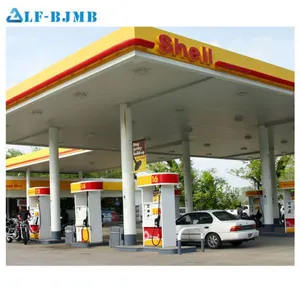 Design Steel Structure Space Frame Filling Station Petrol Gas Station Canopy for Sale thumbnail-2
