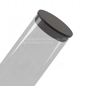 Tapones redondos de plástico negro de poli para tubos de acrílico de plástico transparente delgado extruido PRP thumbnail-5