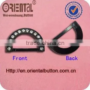 D-ring Nylon Black Belt Buckle With Diamond thumbnail-1