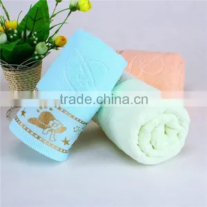 Comfortable Luxury Customized Reactive Printing Bowknot 100% Cotton Bath Towel thumbnail-1