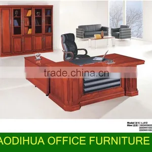 Modern L- Shape Office Desk With Drawer L-A12 thumbnail-1