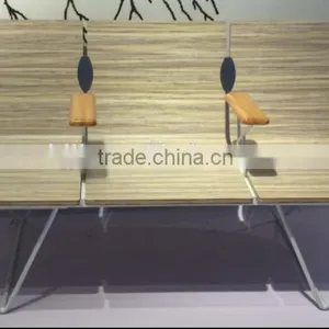 European Design Curve Plywood Waiting Chair Airport Chair Public Seating H63B-3F-V thumbnail-1