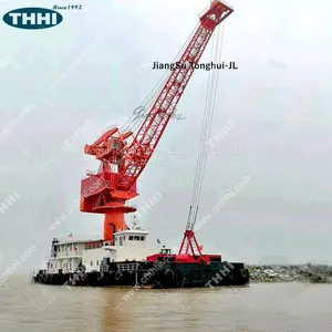 FQ5038 Floating Barge Crane Transshipment Bauxite Coal Sand Handling Indonesia thumbnail-1