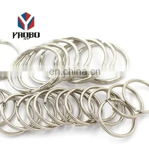 25mm Custom Size Shape Metal Key Ring Round Edge Split Keychain Ring thumbnail-1