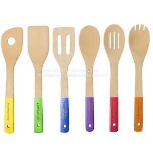 Colorful Bamboo Kitchen Cooking Utensil With Colorful Handle Wholesale From China thumbnail-1