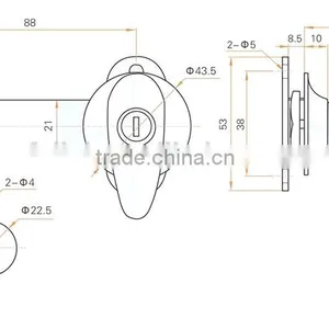 CE RoHS 2015 FEILEI A-19-1 High Quality Industry Cabinet T L Bar Handle Latch Cam Lock thumbnail-5