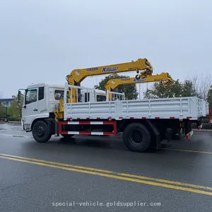 Dongfeng On-board Lifting and Transportation Vehicle Equipped With a 5-ton Crane thumbnail-3