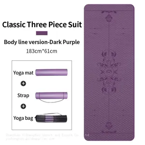 High Quality Eco-Friendly Custom Print Double Layer Yoga Mat thumbnail-5