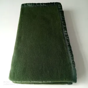 Blankets Good Quality Factory Directly Blends Wool Olive Green Blanket for Outdoor thumbnail-4