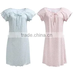 2014 Ladies Jalabiya Robe Front Open Nightwear Oem Sexy Cotton Nightdress thumbnail-1
