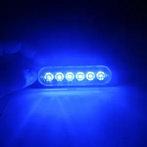 6SMD LED Surface Mount Amber Red White LED Clearance Markers Bullet Lights Side Lights Trailer Warning Light thumbnail-5