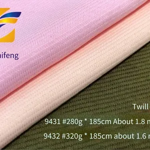 Guangzhifeng 9431# Twill Cool Cotton, 280g/320g Double-sided Twill Texture Elastic Sweatshirt Set Fabric thumbnail-2