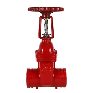 ANSI Gate Valve Red Air Defense Grooved End C515 Z45X-16 Rising Stem Resilient Seated Seal Manual Dark Wedge Yoke (OS&Y) thumbnail-2