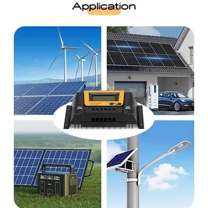 30A 12V 24V 48V PWM Charge Controller 30A 40A 50A 60A PWM Solar Charger Controller With LCD Display thumbnail-2