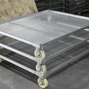 Industrial Stainless Steel Drying Cart With Perforated Trays, 6 Shelves, 500kg Capacity, Easy Assembly thumbnail-1