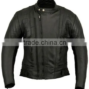 Mens Motorbike Leather Jacket Motorcycle Men Jackets thumbnail-2