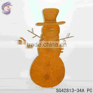 Rusty Outdoor Metal Snowman Ground Stake thumbnail-1
