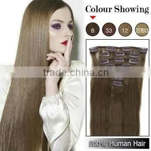 100% Human Hair Clip In Hair Extensions thumbnail-1