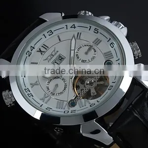 Jargar Men Gent White Tourbillon Date Aviator Automatic Mechanical Watch WM182 thumbnail-4
