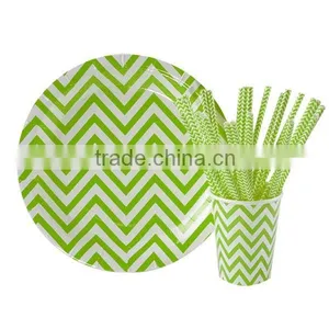 High Party Paper Set(including Paper Cup,paper Plate,paper Drinking Straw) Quality Choice thumbnail-2