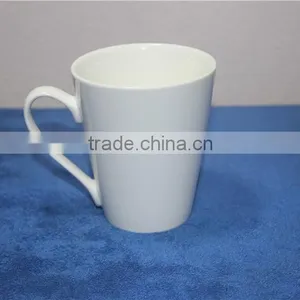 Shining V-shape White Blank Ceramic Mugs Bulk for Logo thumbnail-1