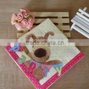 2016 Custom Made Color Paper Napkin Animal Printed Paper Napkin thumbnail-3
