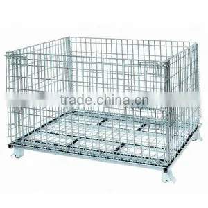 High Quality Steel Wire Mesh Folding Storage Cage thumbnail-1