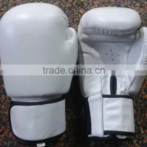 Original White Leather Pro Boxing Gloves thumbnail-3