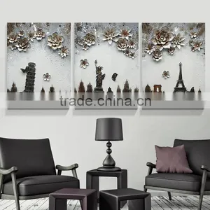 Wholesale Price Excellent Detail Handmade Abstract Village Scenery Oil Painting thumbnail-1