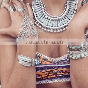 >>New SW16558 Bohemian Bracelet With Ring Coin Hand Chain/ thumbnail-2