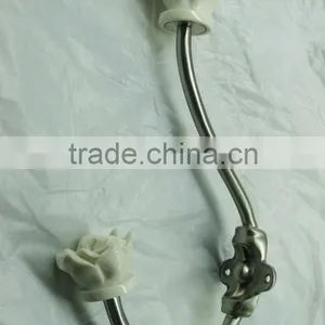 Elegant Ceramic Flower Decorative Robe Hooks Clothing Hanger thumbnail-1