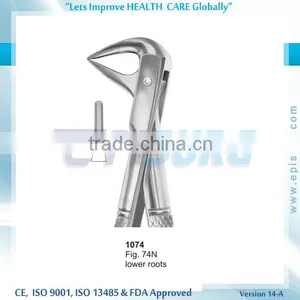 Extraction Forceps, Lower Roots, Fig 74N, Periodontal Oral Surgery thumbnail-1