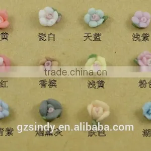 500pcs Five-petaled Bulk Packaging Wholesale Nails Art 3D Ceramic Flower for Nail ZX:TC819 thumbnail-2