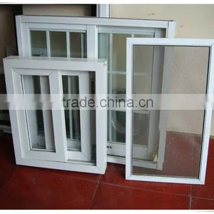 Sliding Opening Pattern Aluminum Blind Inside PVC Window thumbnail-3
