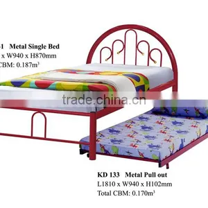 Metal Single Bed With Pull-out thumbnail-1