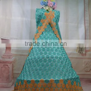 Nigerian Wedding Cotton Lace Africa Watersoluble Lace Africa Dry Lace Fabris thumbnail-1