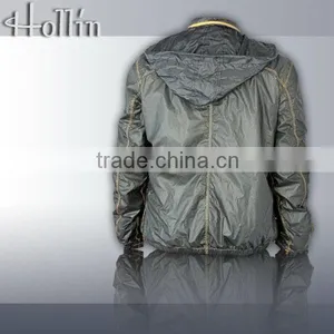 Autumn Polyester Man Jacket With Hood thumbnail-2